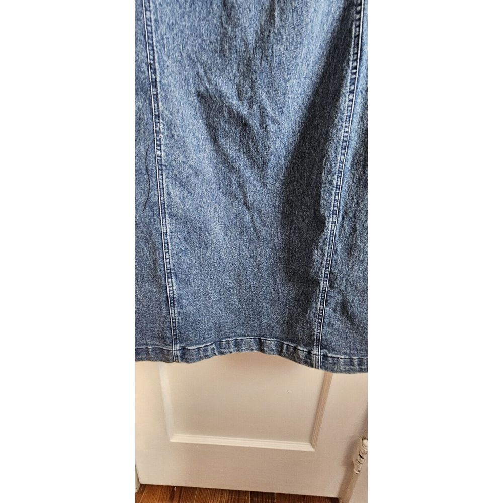 NWT ROSIE HARLOW puff sleeve square‎ neck women Sz 1X DENIM dress - Picture 5 of 10